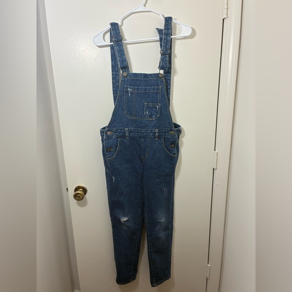 Wednesday Urban Casual Blue Denim Overalls 100% Cotton Size S - Picture 4 of 5